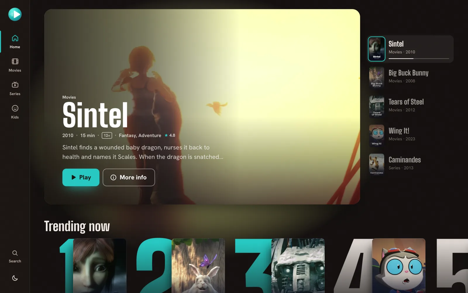 StreamRocket homepage with featured spotlight on desktop