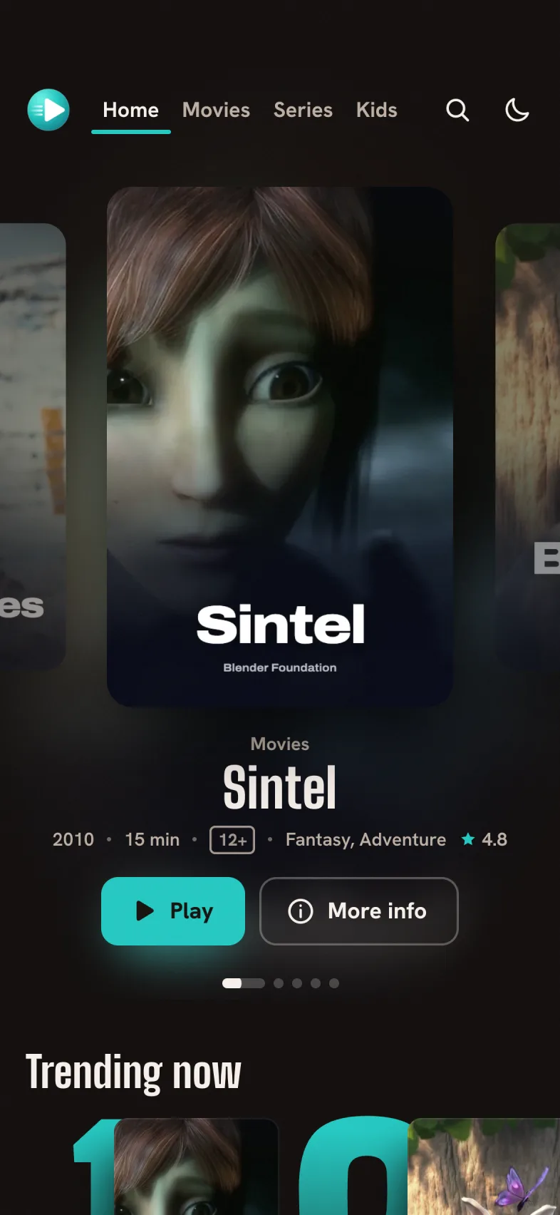 StreamRocket homepage on a phone