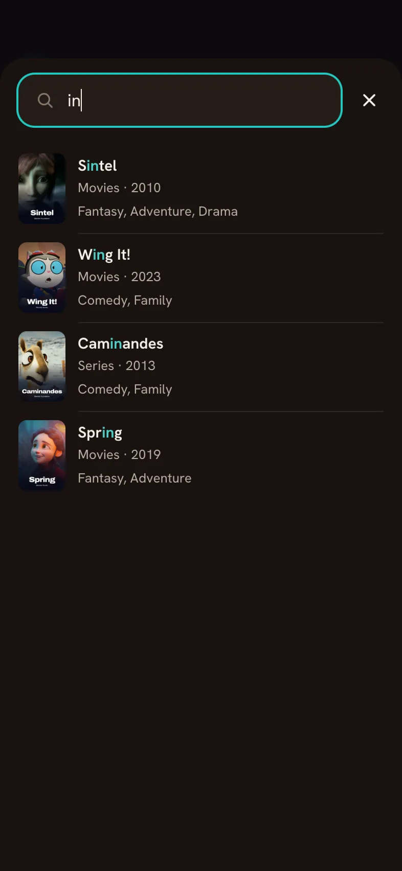 Instant search on StreamRocket