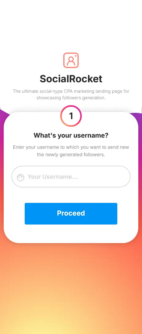 IG – SocialRocket – CPA Marketing Landing Page